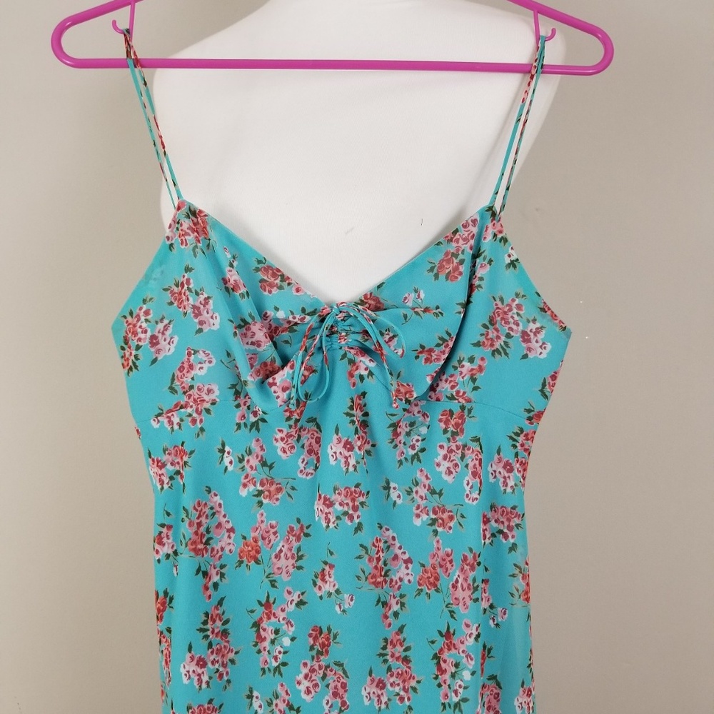 floral blue dress